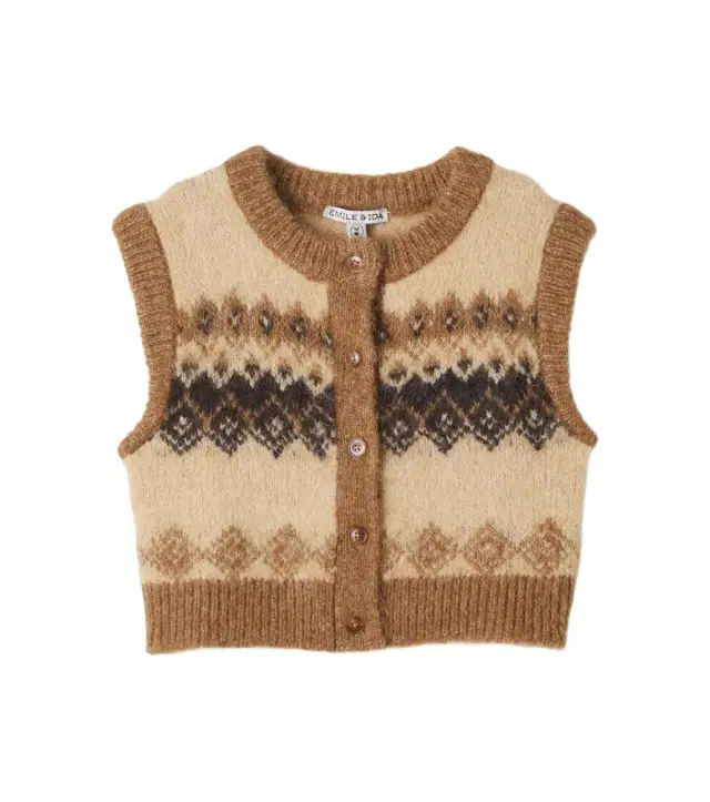 Emile et Ida Jacquard sweater vest