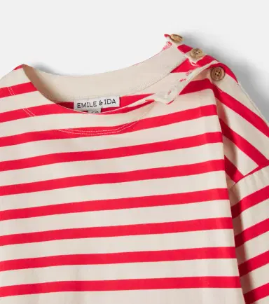 Emile et Ida Striped cotton jersey T-shirt | Thumbnail 2