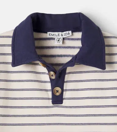 EMILE & IDA Striped cotton polo shirt | Thumbnail 3