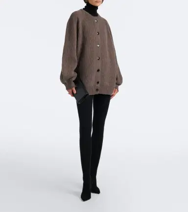 Nour Hammour Whit cashmere and wool tights | Thumbnail 2 Nour Hammour Whit cashmere and wool tights | Thumbnail 2