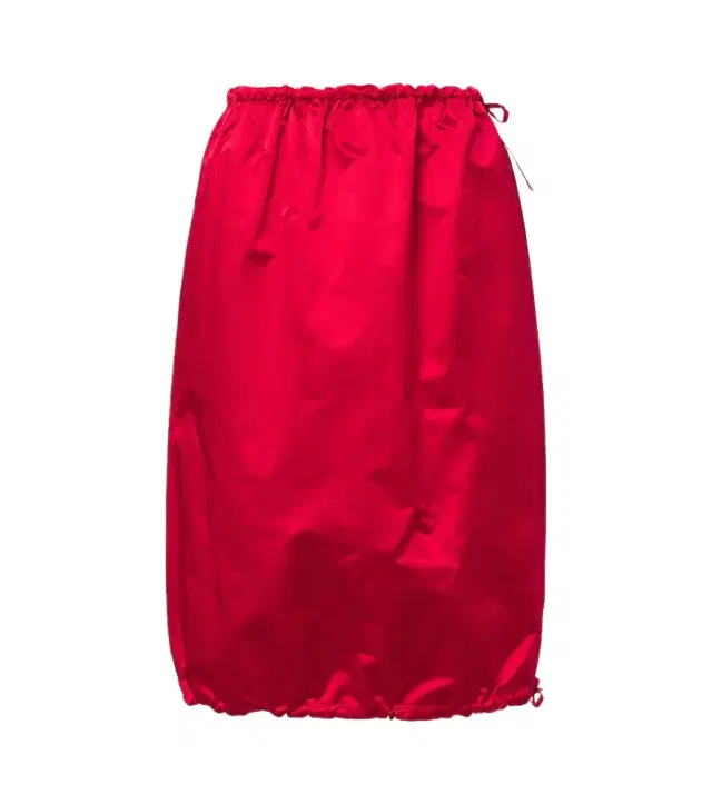 Silk satin midi skirt