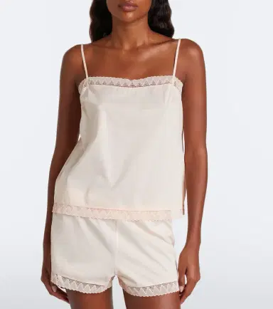 Eres Sensoriel lace-trimmed cotton camisole | Thumbnail 2 Eres Sensoriel lace-trimmed cotton camisole | Thumbnail 2