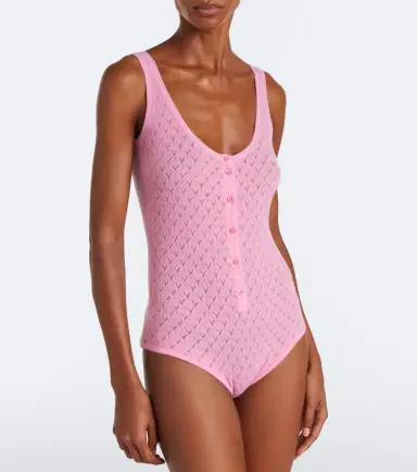 Eres Gourmandise pointelle wool-blend bodysuit | Thumbnail 3