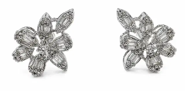 Wish Fine Jewelry 0.56ct Diamond 18K Gold Leaf Illusion Earrings