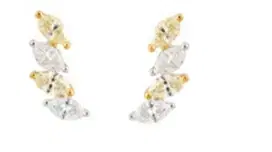 Wish Fine Jewelry 0.71ct Diamond 18K Gold Marquise Earrings