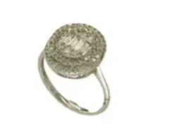 0.856ct Diamond 18K Gold Cluster Ring