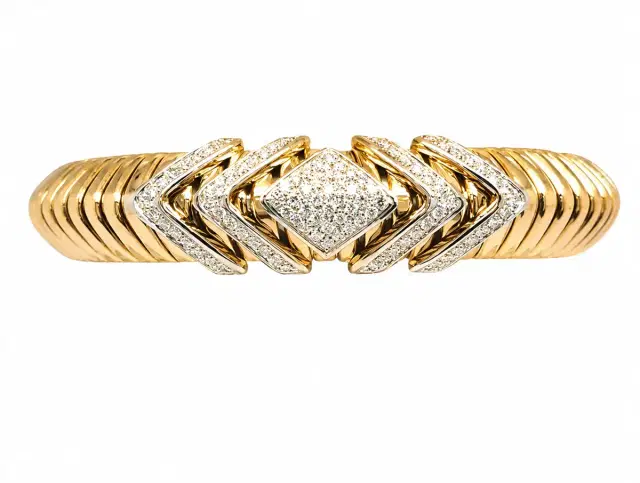 Wish Fine Jewelry 0.85ct Diamond 18K Gold Italy Bracelet