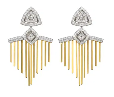 Wish Fine Jewelry 1.37ct Diamond 18K Gold Cascade Fringes Earrings | Thumbnail 1