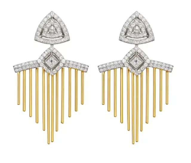 Wish Fine Jewelry 1.37ct Diamond 18K Gold Cascade Fringes Earrings