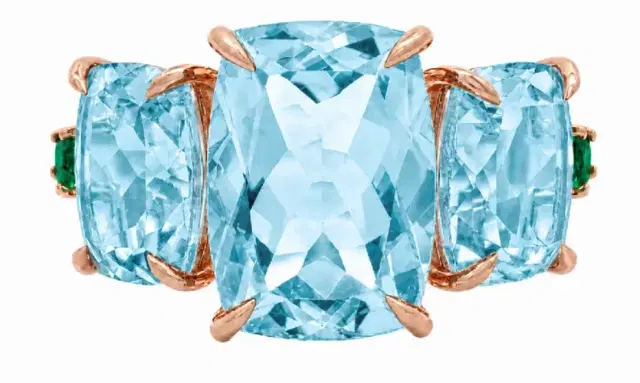 Wish Fine Jewelry 15.25ct Topaz Emerald 18K Gold Ring