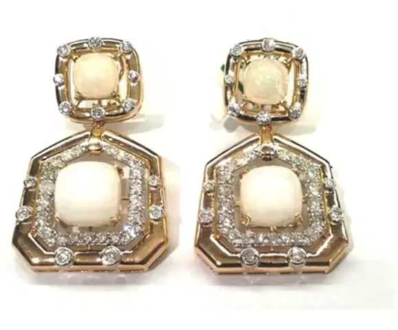 Wish Fine Jewelry 23.91ct Diamond 14K Gold Statement Earrings