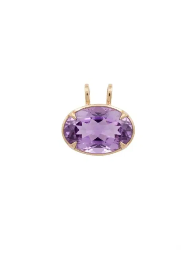 Wish Fine Jewelry 30.30ct Amethyst 18K Gold Oval Pendant