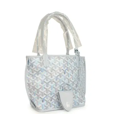 goyard Goyard Goyardine Anjou Polar Blue Mini Bag Palladium Hardware | Thumbnail 2 goyard Goyard Goyardine Anjou Polar Blue Mini Bag Palladium Hardware | Thumbnail 2