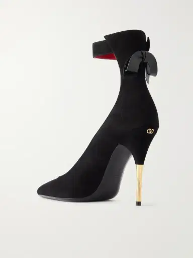 Valentino Garavani Fatale 105 Bow-detailed Suede Pumps | Thumbnail 3