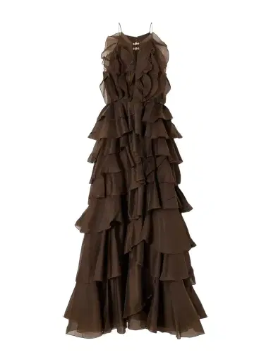Aje Cleo Ruffled Tiered Organza Gown | Thumbnail 1 Aje Cleo Ruffled Tiered Organza Gown | Thumbnail 1