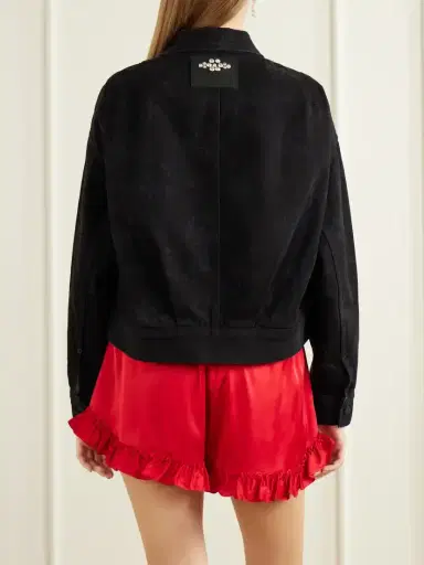 Simone Rocha Crystal-embellished Floral-print Denim Jacket | Thumbnail 4