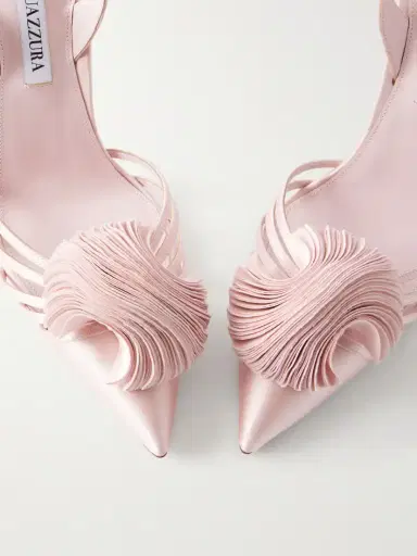 Aquazzura Wild Bloom Embellished 105 Satin Pumps | Thumbnail 5 Aquazzura Wild Bloom Embellished 105 Satin Pumps | Thumbnail 5