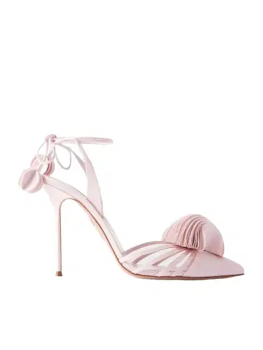 Aquazzura Wild Bloom Embellished 105 Satin Pumps | Thumbnail 1 Aquazzura Wild Bloom Embellished 105 Satin Pumps | Thumbnail 1