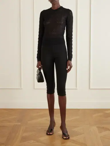 Dolce & Gabbana Crepe High-rise Straight-leg Capri Pants | Thumbnail 2 Dolce & Gabbana Crepe High-rise Straight-leg Capri Pants | Thumbnail 2