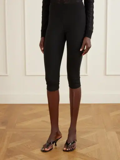 Dolce & Gabbana Crepe High-rise Straight-leg Capri Pants | Thumbnail 3 Dolce & Gabbana Crepe High-rise Straight-leg Capri Pants | Thumbnail 3