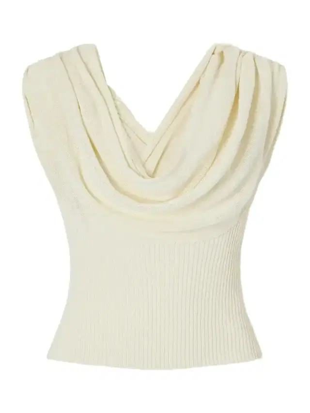 Kallmeyer Meeka Cowl-neck Cotton-blend Ribbed Top