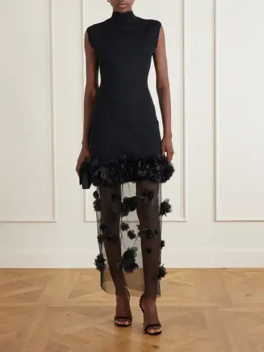 Aje Fleura Floral-trimmed Knit Midi Dress | Thumbnail 2