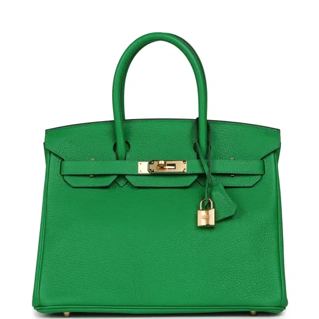 HERMÈS Hermes Birkin 30 Bambou Clemence Gold Hardware