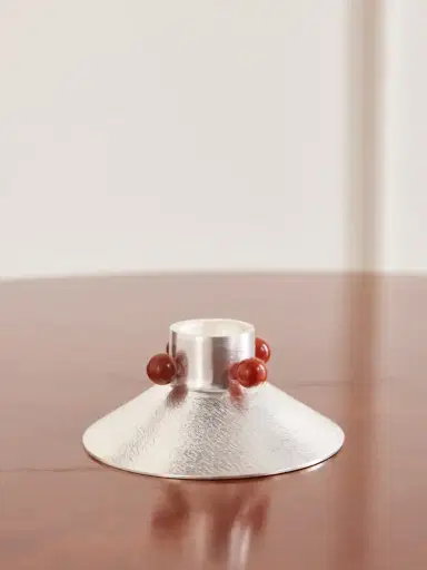 Natalia Criado + Vesper Voyage Axis Silver-plated And Stone Candle Holder | Thumbnail 1 Natalia Criado + Vesper Voyage Axis Silver-plated And Stone Candle Holder | Thumbnail 1