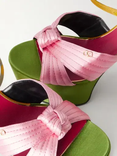 Valentino Garavani Crasher 125 Vlogo-embellished Knotted Satin Sandals | Thumbnail 5