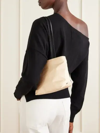 Valesque Spaghetti Leather-trimmed Nylon Shoulder Bag | Thumbnail 2
