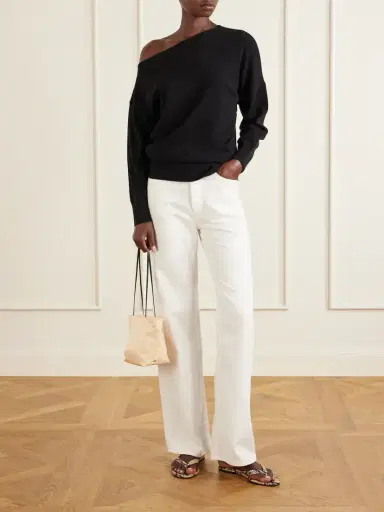Valesque Spaghetti Leather-trimmed Nylon Shoulder Bag | Thumbnail 3