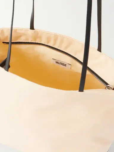 Valesque Spaghetti Leather-trimmed Nylon Shoulder Bag | Thumbnail 6
