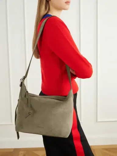 Loewe Loop Medium Suede Shoulder Bag | Thumbnail 2 Loewe Loop Medium Suede Shoulder Bag | Thumbnail 2