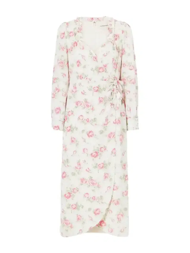 Alessandra Rich Floral-print Wrap Silk Midi Dress