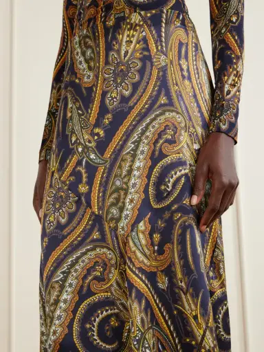 Etro Paisley-print Satin Midi Skirt | Thumbnail 5