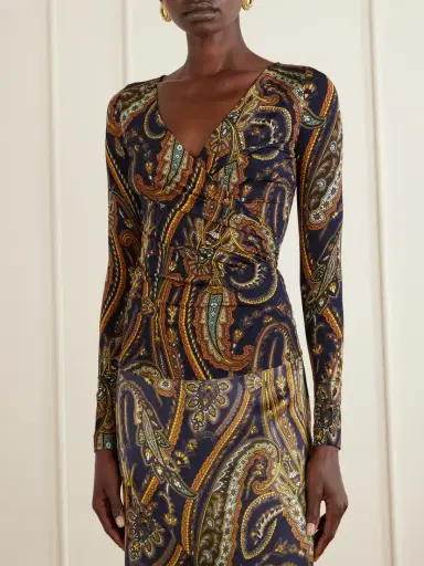 Etro Paisley-printed Jersey Blouse | Thumbnail 3