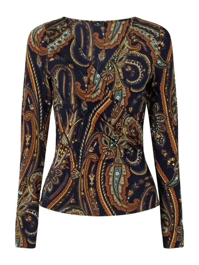 Etro Paisley-printed Jersey Blouse