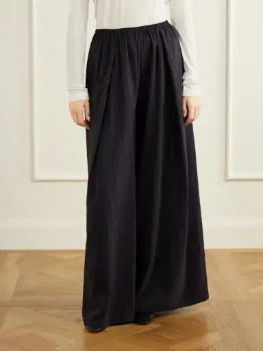 La Ligne Pleated Crinkle Satin Wide-leg Pants | Thumbnail 3 La Ligne Pleated Crinkle Satin Wide-leg Pants | Thumbnail 3