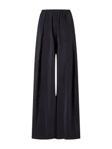 La Ligne Pleated Crinkle Satin Wide-leg Pants | Thumbnail 1 La Ligne Pleated Crinkle Satin Wide-leg Pants | Thumbnail 1
