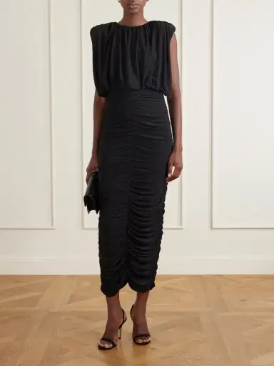 Aje Lunaria Gathered Belted Jersey Midi Dress | Thumbnail 2