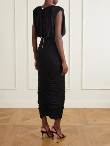 Aje Lunaria Gathered Belted Jersey Midi Dress | Thumbnail 3