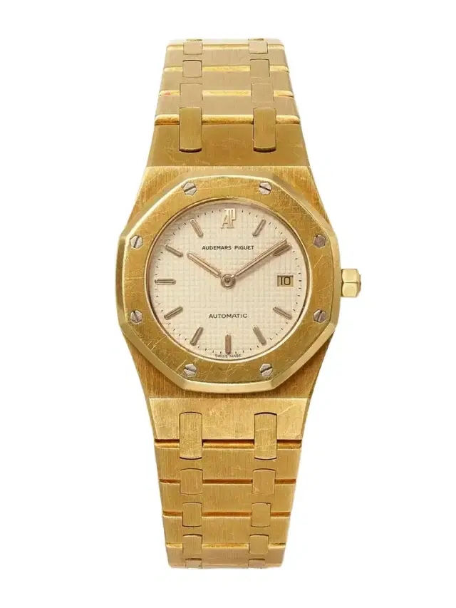 Stephanie Windsor + Audemars Piguet Vintage 1980s Royal Oak Automatic 18-karat Gold Watch