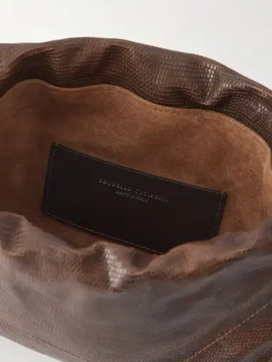 Brunello Cucinelli Monili-embellished Lizard-effect Leather Shoulder Bag | Thumbnail 6 Brunello Cucinelli Monili-embellished Lizard-effect Leather Shoulder Bag | Thumbnail 6