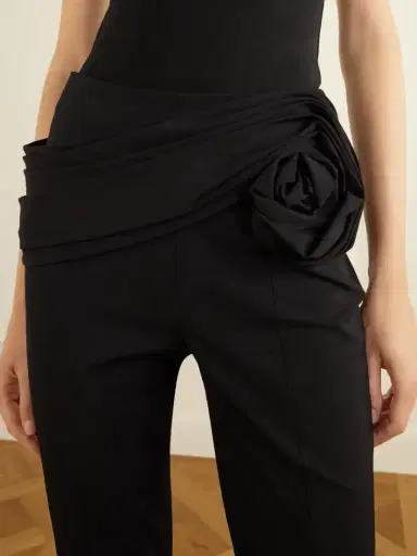 Carolina Herrera Gathered Wool-blend Twill Straight-leg Pants | Thumbnail 4 Carolina Herrera Gathered Wool-blend Twill Straight-leg Pants | Thumbnail 4
