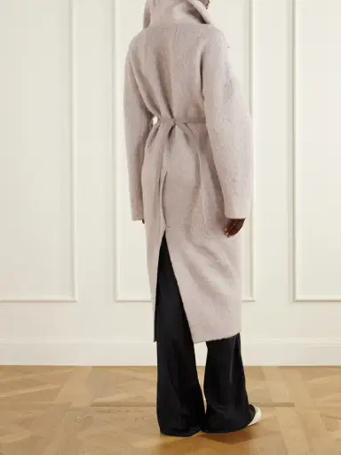 Rick Owens Dracucollar Belted Alpaca And Virgin Wool-blend Coat | Thumbnail 3