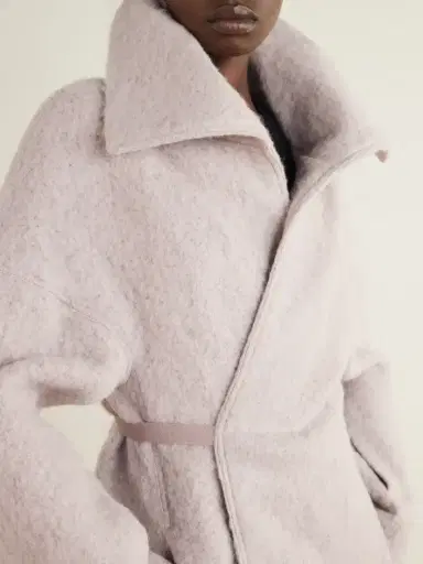 Rick Owens Dracucollar Belted Alpaca And Virgin Wool-blend Coat | Thumbnail 4