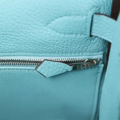 HERMÈS Pre-owned Hermes Kelly Retourne 28 Turquoise Togo Palladium Hardware | Thumbnail 8