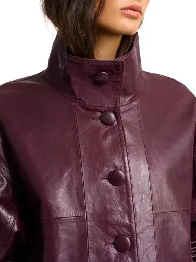 Dodiee Kate Leather Bomber Jacket | Thumbnail 5