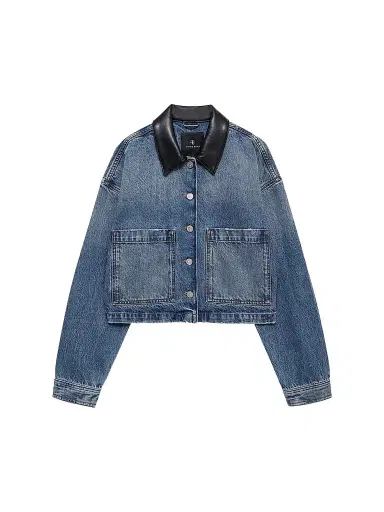 ANINE BING Women's Yuma Denim Jacket - Washed Blue | Thumbnail 1