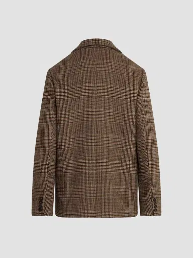 Favorite Daughter Women's The Dean Plaid Notch Lapel Blazer - Brown Glen Plaid - Size XS | Thumbnail 6